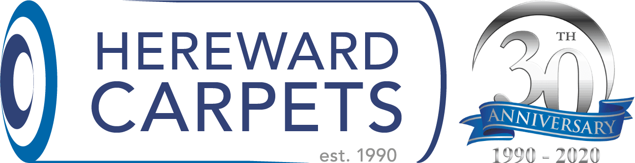 Hereward Carpets Logo and 30 years